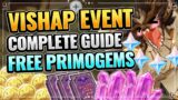 GEOVISHAP EVENT COMPLETE GUIDE! FREE 420 PRIMOGEMS! DON'T MISS THIS EVENT! Genshin Impact New Event