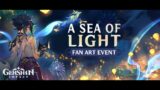 Genshin Impact- A Sea of Lights Fan Art event! win up to 10000 Primogems with your talents!