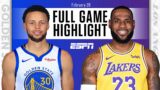 Golden State Warriors vs. Los Angeles Lakers [FULL GAME HIGHLIGHTS] | NBA on ESPN