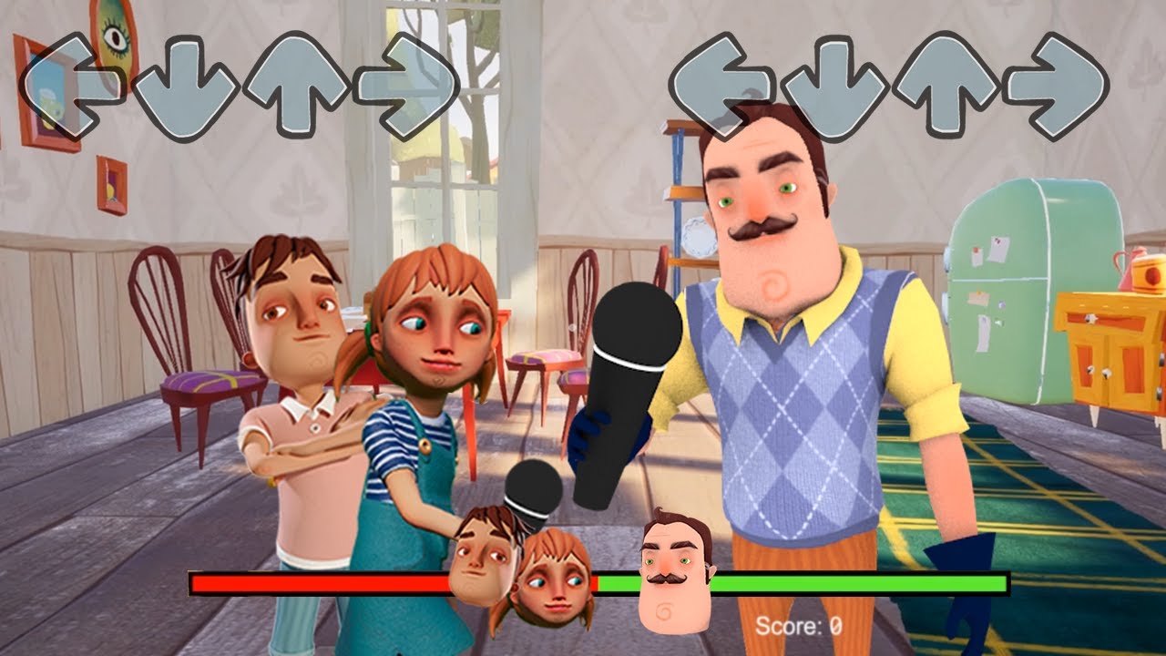 HELLO NEIGHBOR MYA & AARON MOD in FRIDAY NIGHT FUNKIN - Game videos