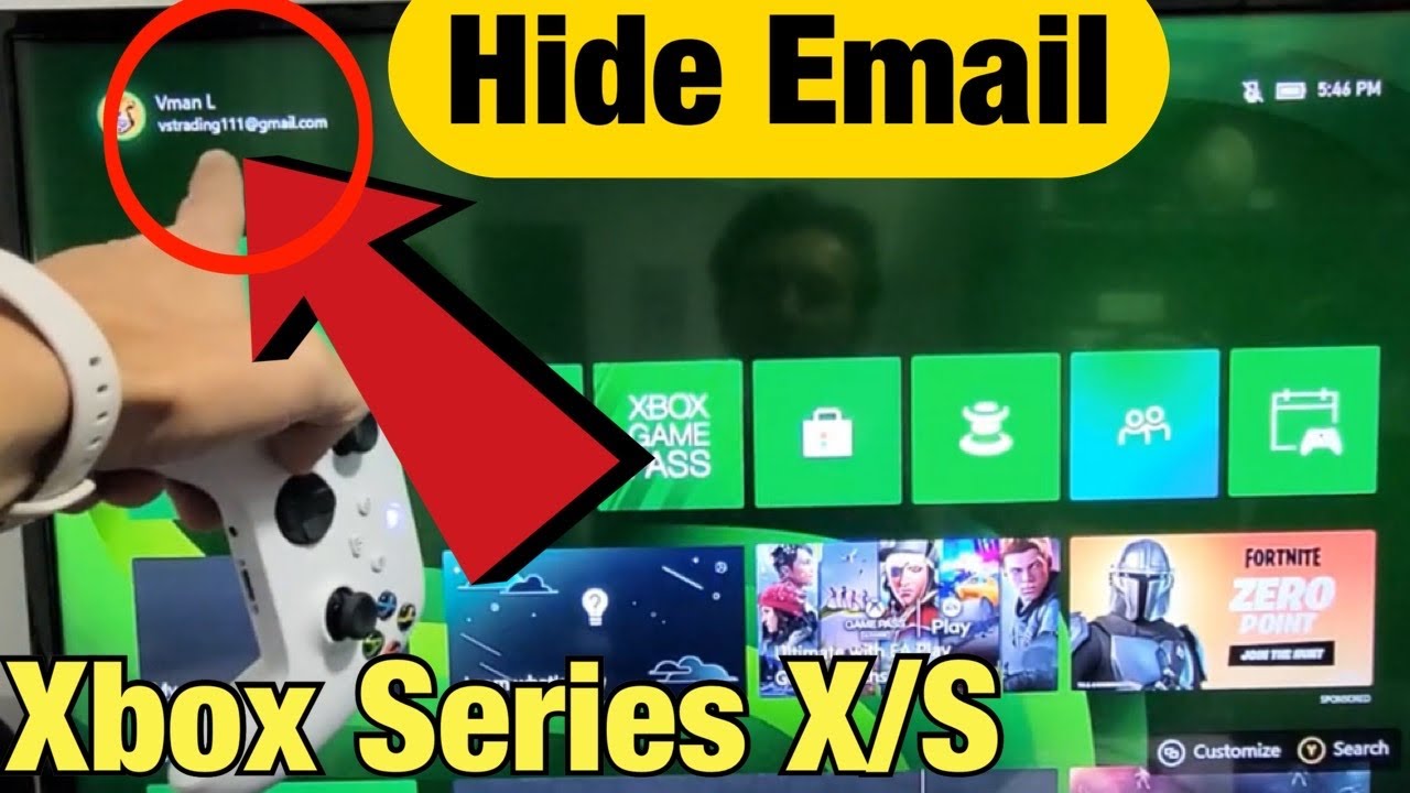 How to Hide Email on Xbox Series X/S Home Screen Game videos
