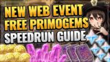 NEW WEB DAILY LOGIN SPEEDRUN GUIDE! (COLLECT FREE PRIMOGEMS!) Genshin Impact New Check In Event
