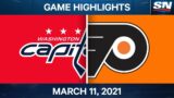 NHL Game Highlights | Capitals vs. Flyers – Mar. 11, 2021