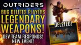 Outriders – A New Bug Deletes Player's ENTIRE Legendary Weapons Collection! Dev Respond! New Updates