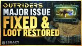 Outriders – Massive Loot Bug Fix, Legendary Weapons To Be Restored Soon!