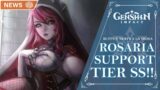 ROSARIA SUPPORT TIER SS!! NUEVOS "BUFFS" Y "NERFS" + NUEVA COMIDA | Genshin Impact
