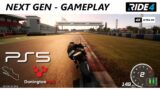 Ride 4 – PS5 | Gameplay 4K – One Lap with KTM RC8R 2014 | Donington park (GBR) – Superbike Class