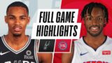 SPURS at PISTONS | FULL GAME HIGHLIGHTS | March 15, 2021