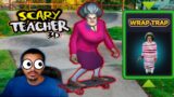 Skateboarding goes wrong – Granny's Teacher – Wrap Trap New Special Chapter | Scary Teacher 3d