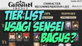 Tier List Usagi Sensei menurut Pendapat Wuatauw – Genshin Impact Indonesia