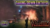 Valheim Long Range Deer Kills & First Boss Eikthry Battle | EP 3 | Valheim Multiplayer Series