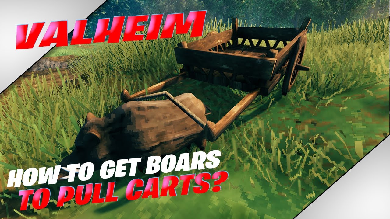 Valheim Modded Tamed Pets Pulling Carts? Beast of Burden Game videos