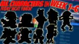 All Characters In Friday Night Funkin' (Week 1-6)
