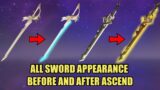 All Sword Appearance Ascension Before and After Upgrade (Part 1) – Genshin Impact