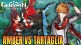 Amber VS Tartaglia for a mission – Genshin Impact