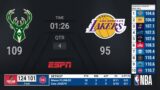 Bucks @ Lakers | NBA on ESPN Live Scoreboard