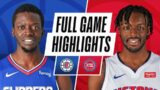 CLIPPERS at PISTONS | FULL GAME HIGHLIGHTS | April 14, 2021