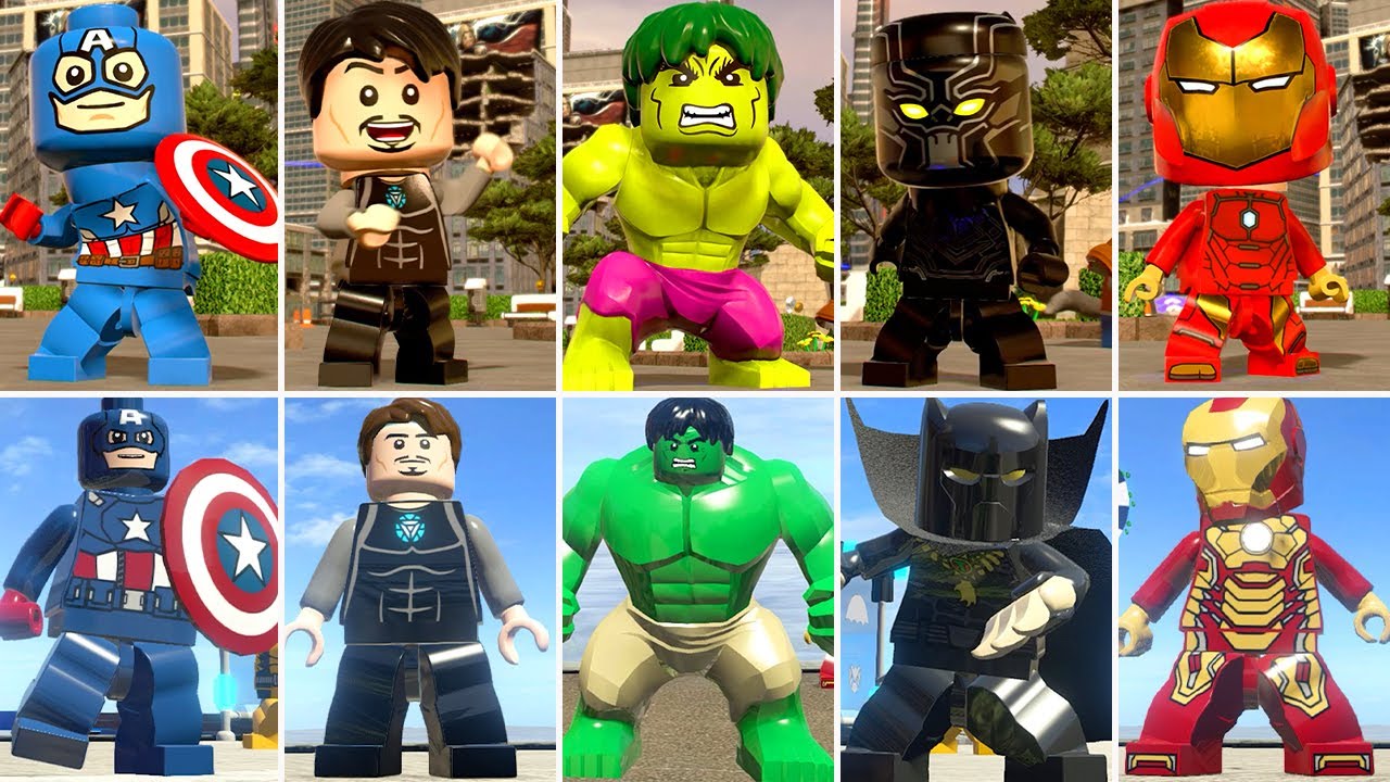 Evolution of All Avengers Characters in LEGO Marvel Videogames (Side by ...