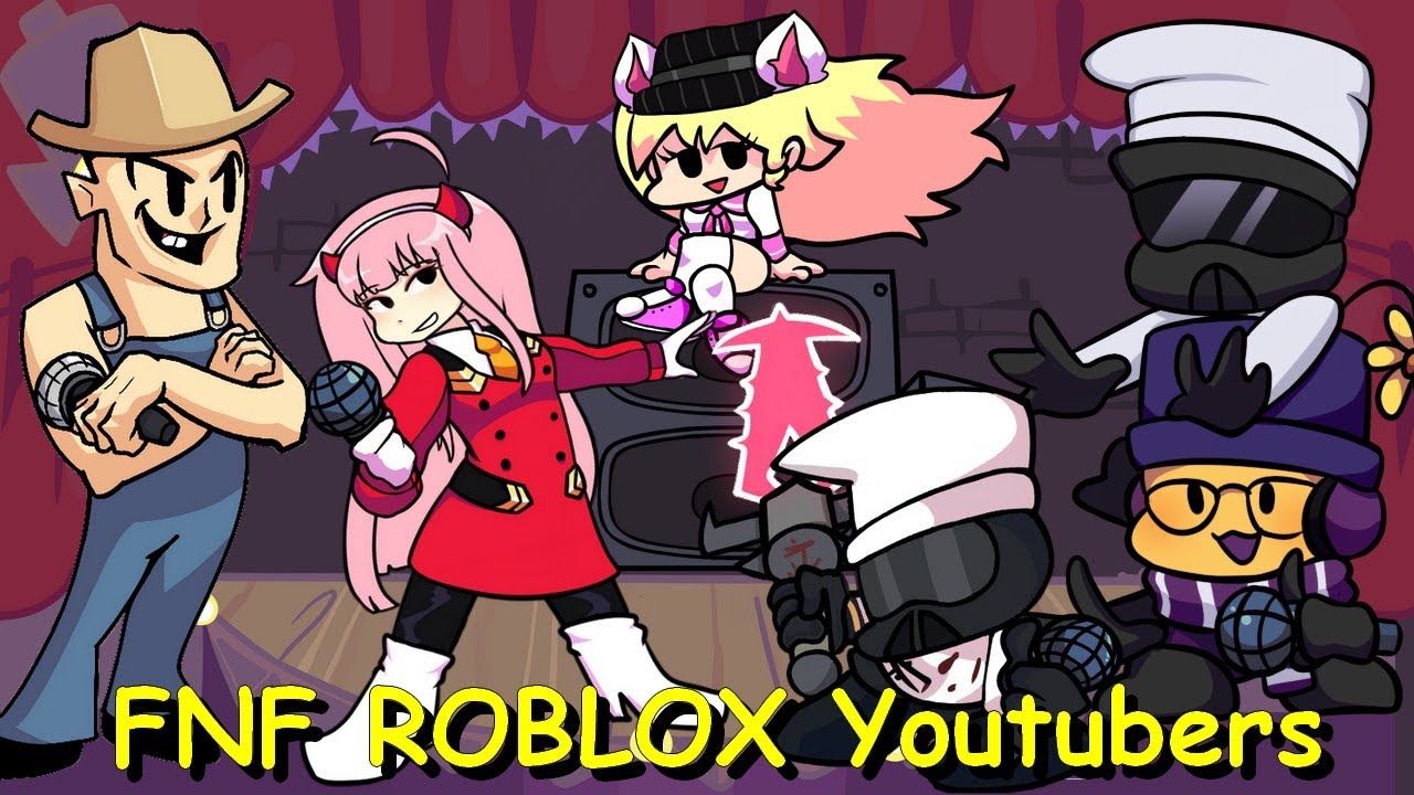 Fnf Roblox Youtubers Mod Friday Night Funkin Mod Youtube My Xxx Hot Girl