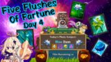 Genshin Impact Five Flushes of Fortune Day 4 Blue Items