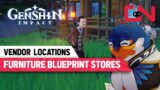 Genshin Impact Furniture Blueprint Stores Vendor Locations
