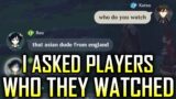 I asked players which Genshin Youtubers & Streamers they watch