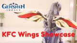 KFC Wings Showcase PLUS Bonus Clip of Keqing in KFC | Genshin Impact