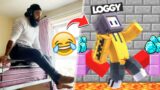 LOGGY TROLLING ME IN MINECRAFT PARKOUR!