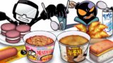 Mukbang Animation Korean convenience store food set Friday Night Funkin Tankman VS Whitty