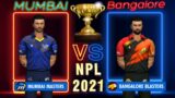Mumbai Indians vs Royal Challengers Bangalore – NPL / IPL 2021 World cricket championship 3