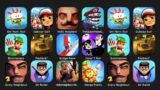 Om Nom Run, Subway Surf, Hello Neighbor, Troll Quest Video Games 2, Bowmasters, Payback 2….
