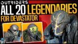 Outriders – ALL 20 DEVASTATOR LEGENDARY ARMOR – 4 Full Devastator Legendary Armor Sets – Full Guide