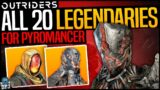Outriders – ALL 20 PYROMANCER LEGENDARY ARMOR – 4 Full Pyromancer Legendary Armor Sets – Full Guide