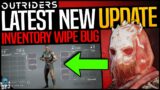 Outriders: LATEST UPDATE ON INVENTORY WIPES – PCF Post Statement On Bugs & Problems / PRECAUTION