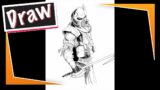 TIME LAPSE DRAWING  VIDEO GAME CHARACTERS / KABAL!