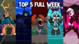 Top 5 Mods Full Week! in Whitty, Hex, Tricky, Miku & Sarvente – Friday Night Funkin Mod #1