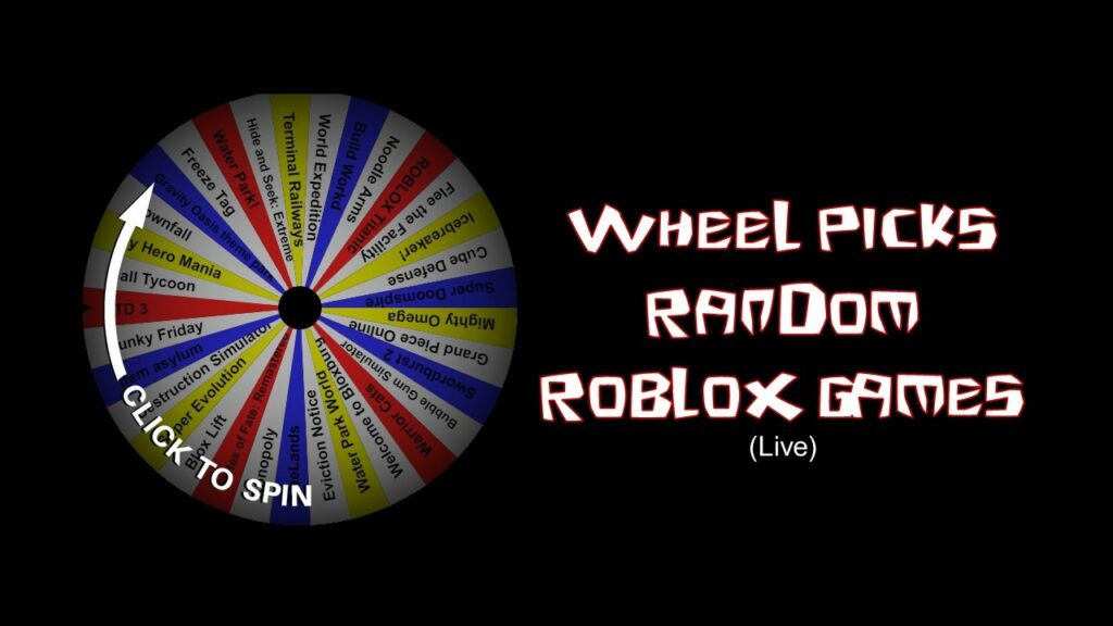 random roblox game generator wheel