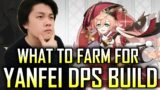 Yanfei – What to farm for DPS Build – Crimson Witch / Retracing Bolide / Wanderer's | Genshin Impact