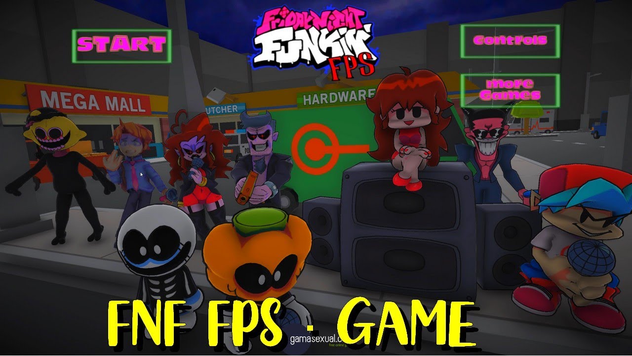 3D in FNF FPS Full Playthrough Gameplay (FNF Fangame) - Game videos