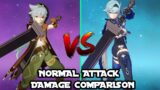 Eula vs Razor Normal and Charged Attack Comparison | Genshin Impact
