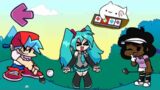 FNF Carol ft. Miku but Bongo Cat Meme are playing a golf in Friday Night Funkin !!!