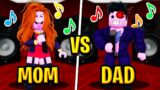 FNF MOMMY vs FNF DADDY in Robloxx BROOKHAVEN RP!! (Friday Night Funkin)