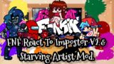FNF React To Impostor V2 & Starving Artist Mod||FRIDAY NIGHT FUNKIN'||ElenaYT.