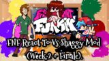 FNF React To Vs Shaggy Mod (Week 2 + Finale)||FRIDAY NIGHT FUNKIN'||ElenaYT.