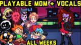 Friday Night Funkin' – Playable Mom With Vocals ALL WEEKS (Story Mode) – FNF Mods [HARD]