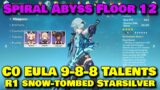 Genshin Impact | C0 Eula R1 Snow-tombed Starsilver in Spiral Abyss Floor 12 both sides