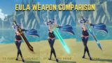 Genshin Impact – Eula Weapon Comparison (Prototype Archaic, Skyward Pride, Song of Broken Pines)