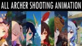 Genshin impact – all bow shooting animation
