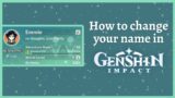 How to change your name in Genshin Impact