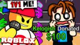 I Donated Money To A Small Streamer To 1V1 Me… | Roblox Funky Friday